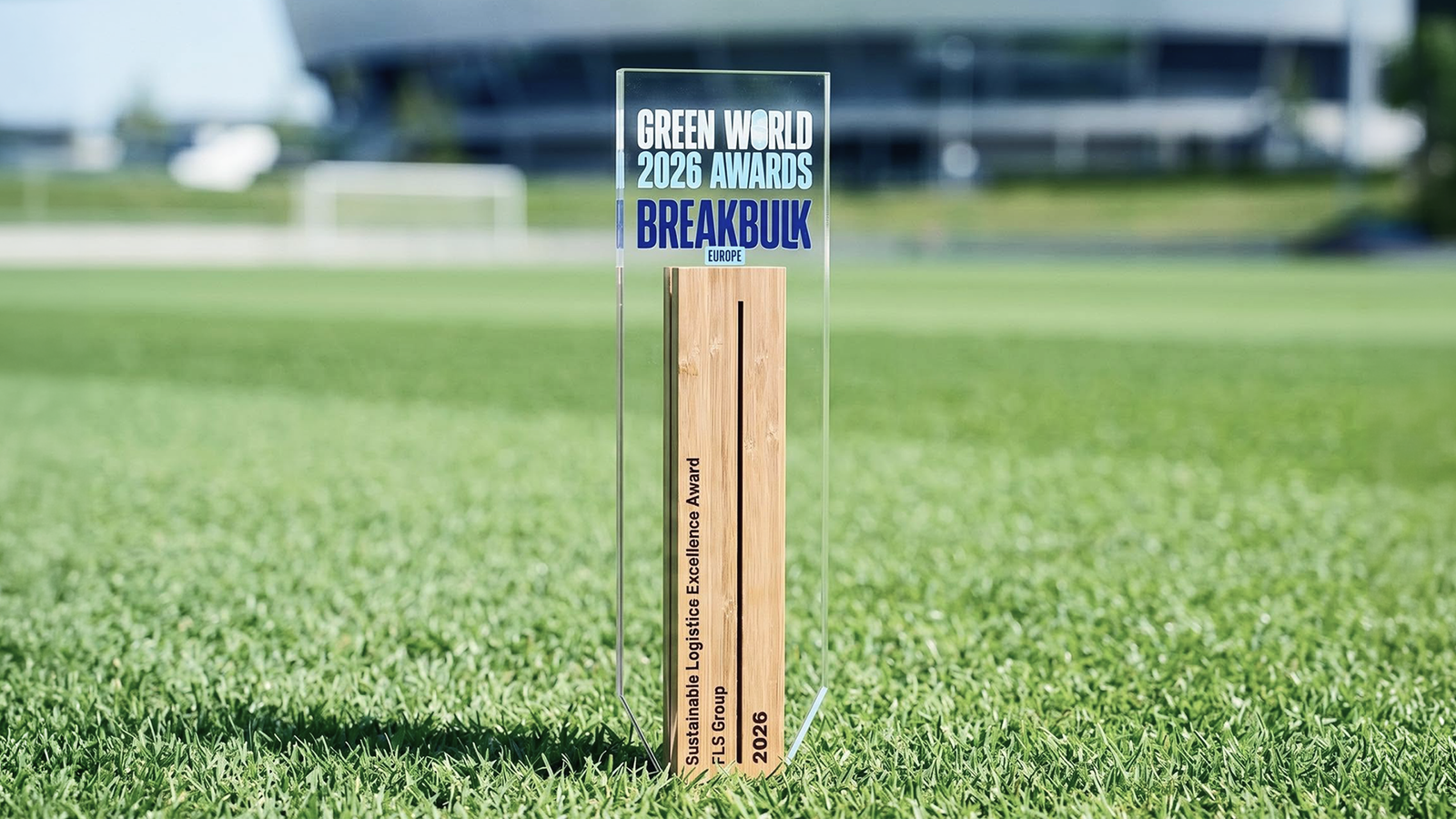 FLS Group Sustainable Excellence in Logistics award on display